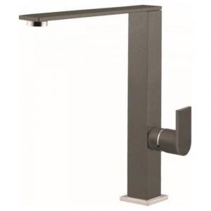 Elleci mkkfla93 flat miscelatore monocomando con canna girevole design keratek plus dove grey 93