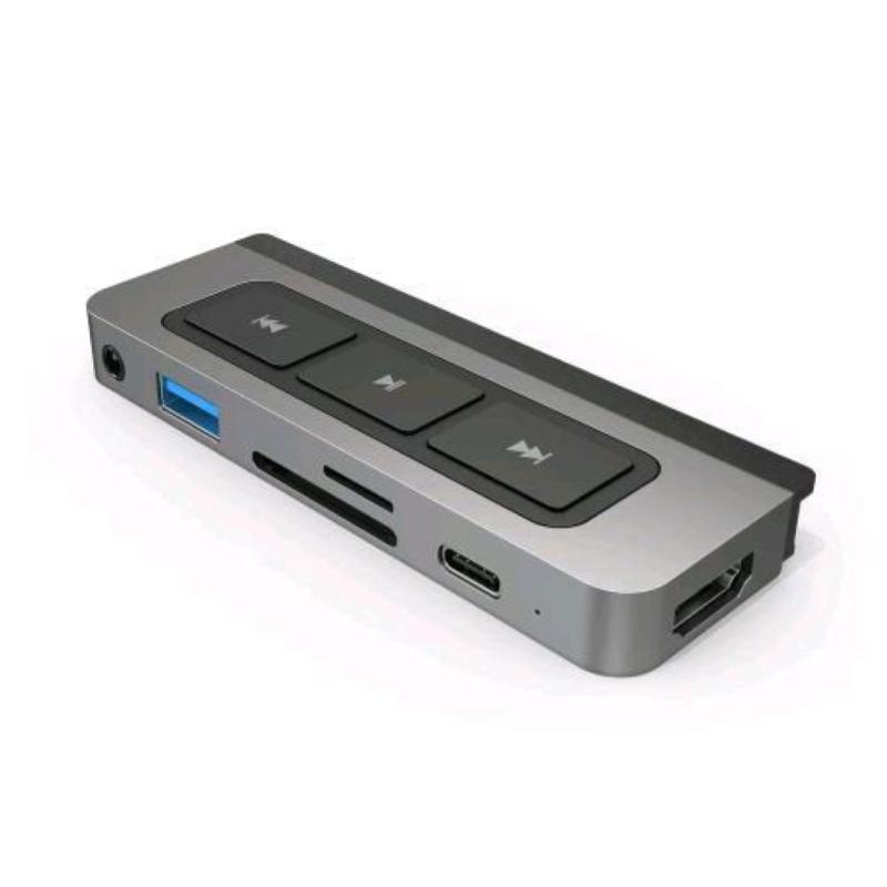 Targus hyperdrive media usb-c 6-in-1 mini docking station hdmi usb-a 3.2 usb-c lettore microsd/sd 625 mbit/s grigio