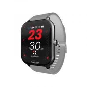 Techmade buytech smartwatch call 1.83 cassa silver cinturino in silicone black bluetooth 5.1 g-sensor waterpoof ip67