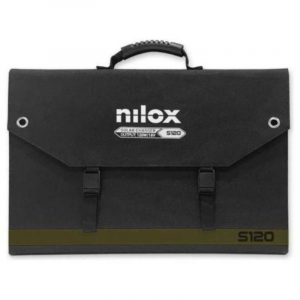 Nilox pannelli solari s120, pannello fotovoltaico monocristallino da 120w per gite fuoriporta e uso domestico, ricarica di devices a 5v, power station ed elettrodomestici se collegato con inverter