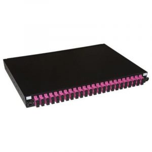 Link pannello fibra ottica 19`` con 24 adattatori sc duplex om4 profondita` 250mm nero