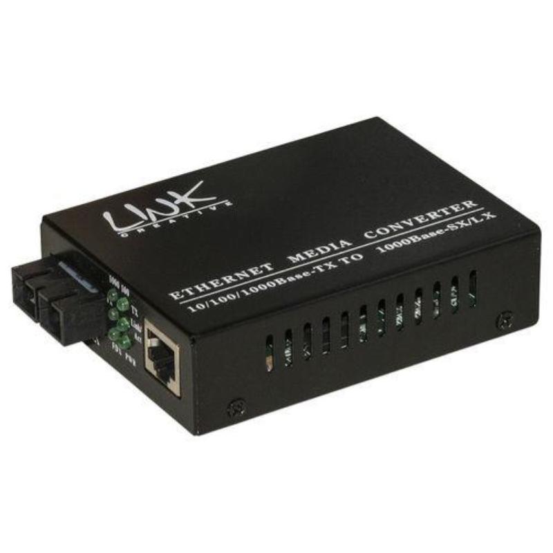 Link media converter rj45 - fibra ottica sc 10-100-1000 singlemode 1310nm