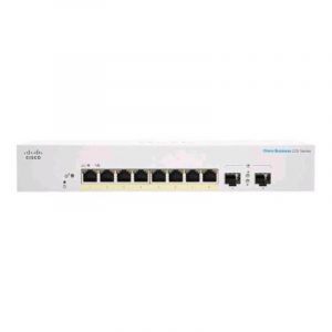 Cisco business 220 series cbs220-8p-e-2g switch gestito l2 – 8 x 10/100/1000 (poe+) + 2 x gigabit sfp (uplink) poe+ (67 w) montabile su rack