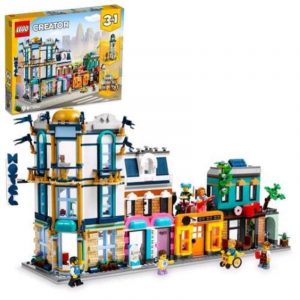 Lego creator strada principale 3 in 1 con 4 edifici e 6 minifigure