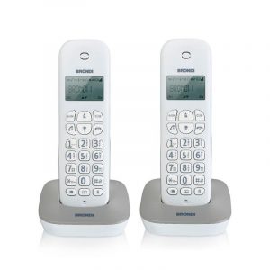 Brondi gala twin telefono cordless bianco-grigio