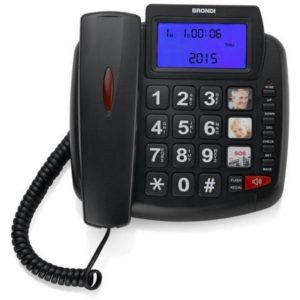 Brondi telefono tavolo tasti grandi nero