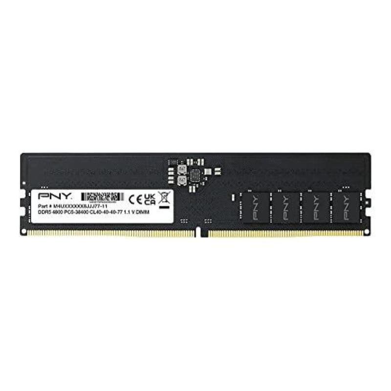 Pny performance ddr5 16gb 4800 mhz dimm modulo ram per computer desktop cl40 1.1v nero