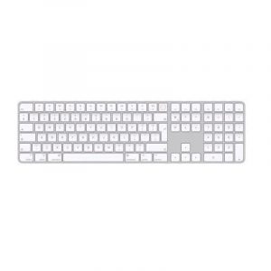 Apple magic keyboard tastiera wireless con touch id e tastierino numerico (per mac con chip apple) inglese internazionale argento