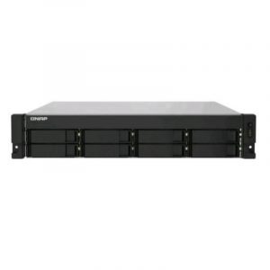 Qnap ts-832pxu nas chassis rack 2u annapurna labs al324 1.7ghz ram 4gb-8 bay hdd/ssd 2.5/3.5-2 slot sfp+ 2xrj-45 black