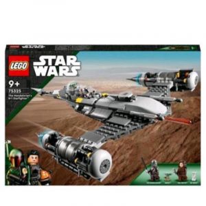 Lego star wars starfighter n-1 del mandaloriano con peli motto e baby yoga