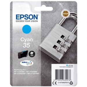 Epson c13t35824010 ciano lucchetto per wf-4720dwf wf-4725dwf wf-4740dtwf