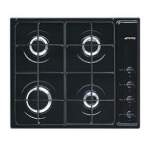 Smeg piano cottura incasso gas 4 zone 60cm nero s64sn
