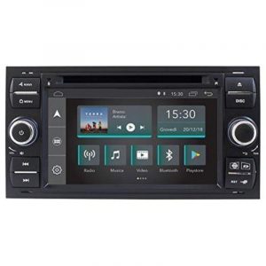 Jf sound autoradio custom fit ford kuga con android 8.1 4core wi-fi integrato e schermo 7`` nero easyconnect