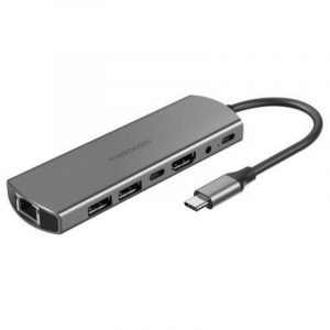 Mediacom md-c314 usb-c a hdmi 2 porte rj45 audio e power deliver 100w