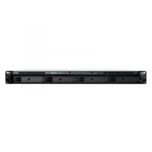 Synology rackstation rs422+ nas chassis rack 1u amd ryzen r1600 2.6ghz ram 2gb-4 bay hdd/ssd 2.5/3.5-2 porte rj-45 black