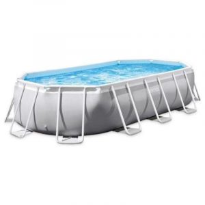 Intex piscina 26798 prisma metal frame ovale con filtro a3, dimensioni 610x305x122 cm