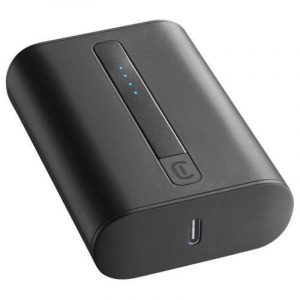 Cellular line powerbank thunder 10000 usb type-c caricabatterie portatile extra compatto nero