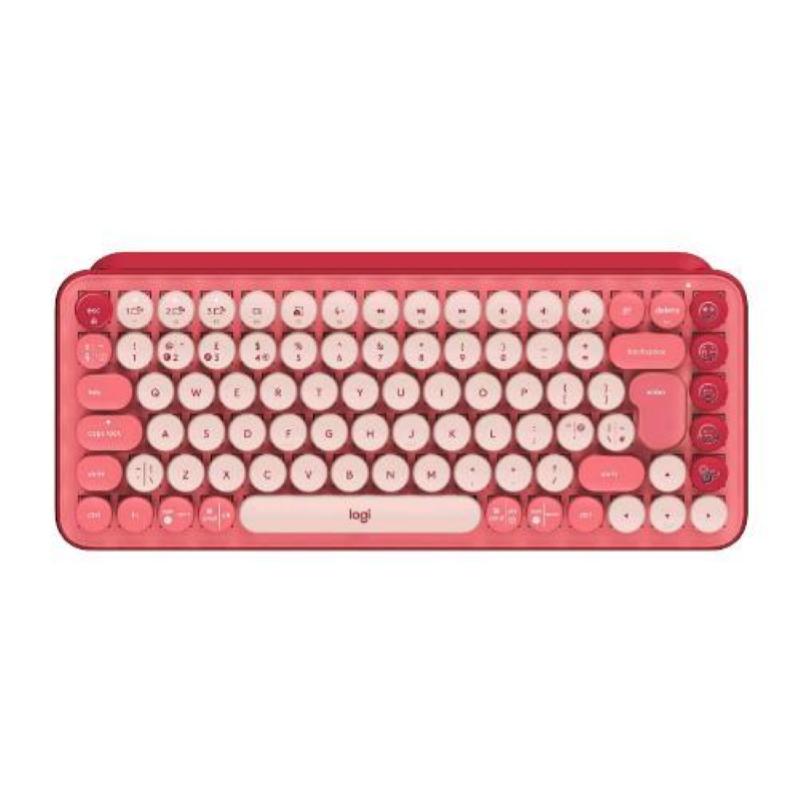 Logitech pop keys tastiera meccanica wireless con tasti emoji personalizzabili heartbreaker-rose