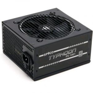 Spyco typhoon ps-1001 psu gaming alimentatore 1.000 w 80 plus platimun full modular atx ventola super silent porta pcie 5.0 nero