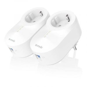 Tenda ph6 kit adattatori ethernet rete elettrica av1000 mbps su powerline 1 porta gigabit ethernet plug and play home plug av2 presa corrente integrata white