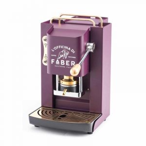 Faber pro deluxe macchina da caffe` 500w pressacialda in ottone elettrovalvola e termostato 95 telaio in acciaio sebatoio 1.3 lt viola