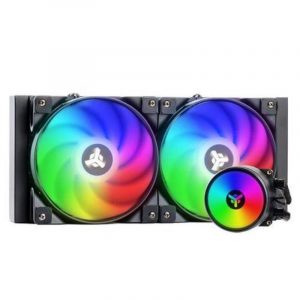 Itek evoliq 240 v2 argb kit raffreddamento a liquido 2x120mm con controller illuminazione led argb black