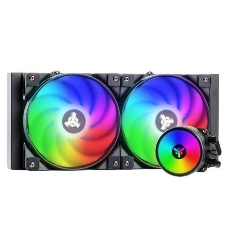 Itek evoliq 240 v2 argb kit raffreddamento a liquido 2x120mm con controller illuminazione led argb black