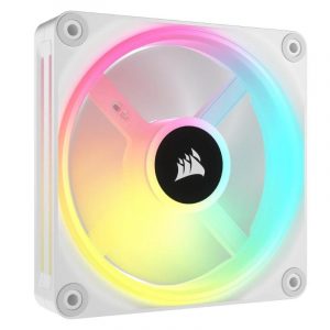 Corsair icue link qx120 rgb pwm kit 3 ventole 120mm illuminazione led rgb colore bianco