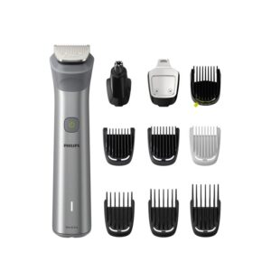 Philips mg5920/15 serie 5000 multi groom kit 10 in 1 regolabarba/tagliacapelli ricaricabile con accessori