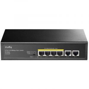 Switch rete 6 porte 10/100 2 poe 32w (fs1006p)