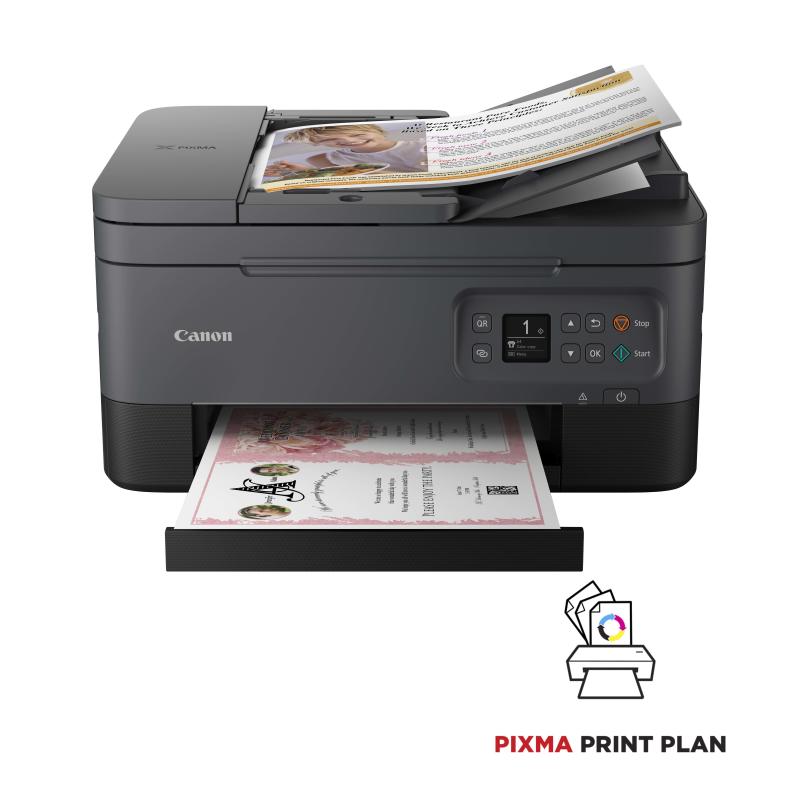 Canon stampante 3 in 1 pixma ts7450i wireless per uffici domestici - compatibile con pixma print plan - stampa fotografica senza bordi - funzionalita` wireless tramite archiviazione cloud (nero)