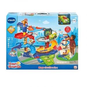 V-tech vroom vroom go mega circuito 2 in 1 pista macchinine a spirale con veicolo
