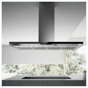 Elica top sense ixbl-a-60 cappa aspirante a isola, nero, acciaio inossidabile classe a