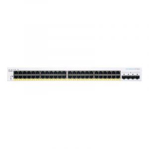 Cisco business 220 series cbs220-48p-4g-eu switch gestito 48 x 10/100/1000 (poe+) + 4 x gigabit sfp (uplink) poe+ (382 w) montabile su rack