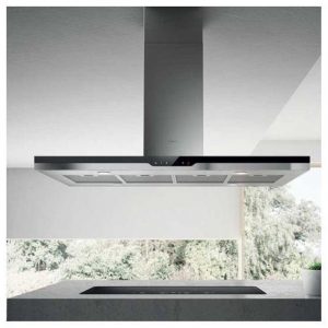 Elica prf0110535 top sense cappa ad isola ixbl-f-120x60 nera acciaio inox classe a
