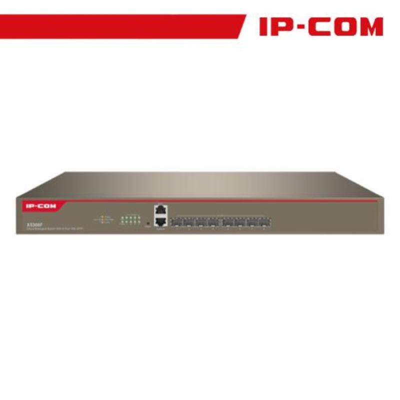 Ip-com x5308f switch di rete gestito l3 rack 1u 8 slot sfp+ 10g 2 porte rj-45 supporto poe grigio