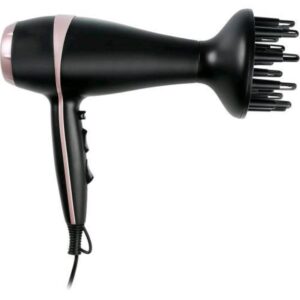 Tristar hd-2450 phon asciugacapelli professionale 2200w tecnologia ionica funzione coolshot con diffusore nero