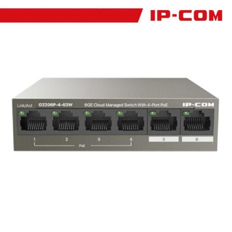 Ip-com g2206p-4-63w switch di rete gestito 4 porte rj-45 full duplex supporto poe