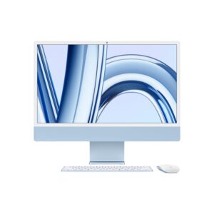 Apple imac 4.5k all in one 24 retina display 4.5k ultra hd 4480 x 2520 m3 chip 8 core cpu e 8 core gpu ram 8gb-ssd 256gb-wi-fi 6e-macos sonoma blu