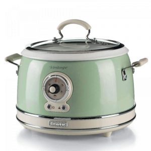 Ariete 2904 cuociriso elettrico 650w vintage capacita` 3.5 lt 5 funzioni d cottura rivestimento in ceramica antiaderente verde