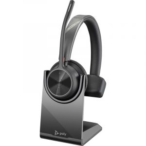 Hp poly voyager 4310 cuffia wireless monoaurale con microfono base di ricarica black