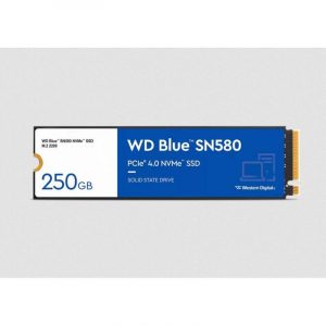 Western digital blue sn580 ssd 250gb m.2 2280 nvme pci express 4.0 tlc lettura 4000 mb/s scrittura 2000 mb/s