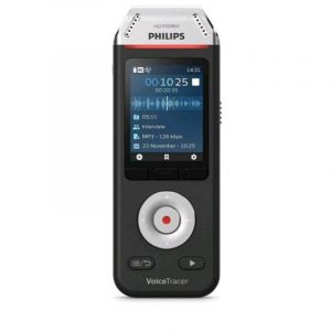 Philips voicetracer dvt2110 registratore audio 8gb per interviste e note vocali stereo mp3 e pcm display a colori batteria al litio