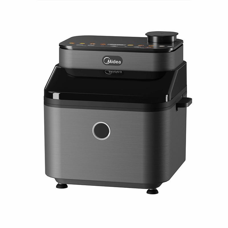 Midea mf-cy75a friggitrice ad aria 1650w capacita` 7 lt tecnologia juicylock 8 programmi pannello digitale cestello removibile antiaderente nero