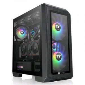 Thermaltake view 300 mx case midi tower pannello in vetro temperato 2 ventole 200mm + 1 ventola 120mm preinstallate black