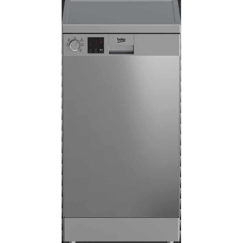 Beko dvs05024x lavastoviglie slim libera installazione 10 coperti classe e 5 programmi 45 cm inox