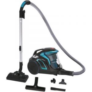 Hoover hp710par 011 aspirapolvere a traino ciclonico senza sacchetto 850 w spazzola parquet filtro hepa ultra silenzioso 68db capacita` 2 lt nero/blu