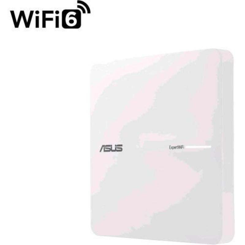Asus expertwifi eba63 access point dual band 2.4/5ghz wi-fi 6 ax300 2402 mbit/s poe bianco