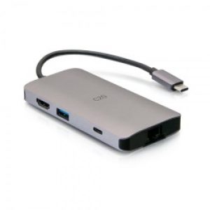 C2G Mini dock USB-C 8 in 1 con HDMI, 2 porte USB-A, Ethernet