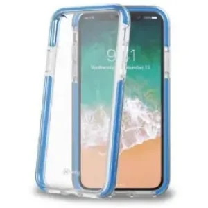 Celly HEXAGON900LB custodia per cellulare 14.7 cm (5.8") Cover a guscio Blu, Trasparente